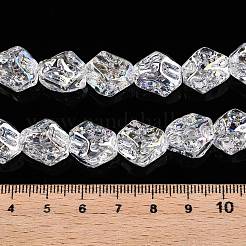 電気メッキガラスビーズセット  ナゲット  クリアAB  13.5~14x13~13.5x10mm  穴：1mm  約45個/連  24.21インチ（61.5cm）&nbsp;EGLA-N012-08A