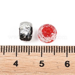 手作りのフォイルのガラスビーズ  蓄光ビーズ  ロンデル  暗闇で光る  ミックスカラー  5~6x8mm  穴：1.2~1.6mm&nbsp;FOIL-T009-01