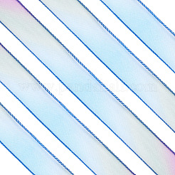 ポリエステルメッシュリボン2ロール  花のラッピング用  ギフト包装アクセサリー  藤紫色  1-5/8インチ（40mm）  約10.00ヤード（9.14m）/ロール&nbsp;SRIB-TA0003-42A