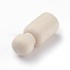 未完成の木製の子供のおもちゃ  DIYアクセサリー  傀儡  ナバホホワイト  1.8x4.2cm&nbsp;WOOD-XCP0001-47
