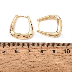 女性のための真鍮のフープピアス  18KGP本金メッキ  20.5x4.5x9mm&nbsp;KK-CBAD29A-01G