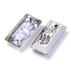 エンボスガラスラインストーンペンダント  長方形  多面カット  vitrail light  20x10x5mm  穴：1.6mm&nbsp;GLAA-J101-07B-001VL