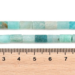 天然石アマゾナイトビーズ連売り  コラム  7.5~9x5~5.5mm  穴：0.7~0.8mm  約48個/連  15.35''（39センチメートル）&nbsp;G-F832-B07-01