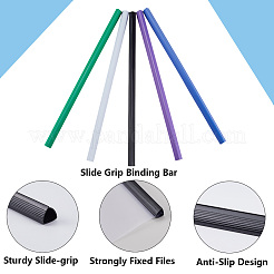 10色のプラスチックフォルダーインサート5個  フォルダーロッド  三角形  ミックスカラー  305x14x13mm  2個/カラー&nbsp;AJEW-CP0008-78