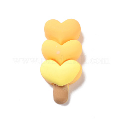かわいい不透明樹脂デコデンカボション  心のアイスクリーム  模造食品  ミックスカラー  32x15x8mm&nbsp;RESI-L037-09