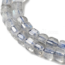 天然石ラブラドライトビーズ連売り  グレードAAA  多面カット  キューブ  2.5x2.5x2.5mm  穴：0.7mm  約170個/連  15.35''（39センチメートル）&nbsp;X-G-D470-07