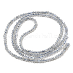 天然石ラブラドライトビーズ連売り  多面カット  ラウンド  2mm  穴：0.5mm  約215~218個/連  15.08''~15.35''（38.3~39センチメートル）&nbsp;G-A097-A07-01