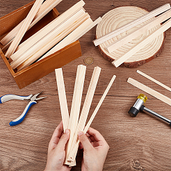 24種類のスタイルの三角形の木製スティック4本  モデリング DIY 趣味 工芸品 木工用  パパイヤホイップ  25x1~1.7x0.5~0.8cm  4スタイル  6個/カラー  24pc&nbsp;DIY-OC0012-47B