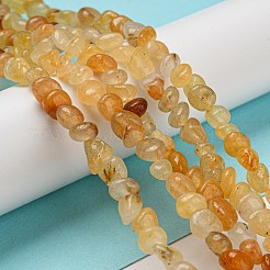 天然スプリングトパーズ翡翠ビーズ連売り  タンブルストーン  ナゲット  3~7.5x4.5~6x3~6mm  穴：1mm  約61~66個/連  15.16''~15.35''（38.5~39センチメートル）&nbsp;G-F465-54