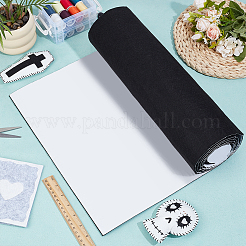 自己粘着性のファブリック  クラフト用品  ブラック  400x3mm&nbsp;DIY-WH0750-199B-01