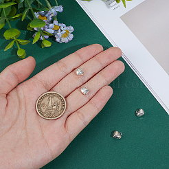 スターリングシルバーチャーム4個925個  ハート  銀  10x8x5mm  穴：1.6mm&nbsp;STER-NB0001-15