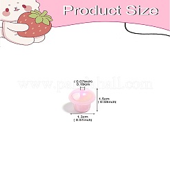 不透明なアクリルビーズ  キャンディマッシュルーム  ミックスカラー  15x12.5x12.5mm  穴：1.8mm&nbsp;FIND-CJC0010-85