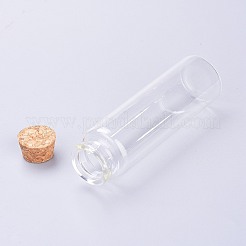 ガラスボトル  コルク栓付き  ウィッシングボトル  ビーズの容器  透明  3x10cm&nbsp;LS-AJEW-H102-06D