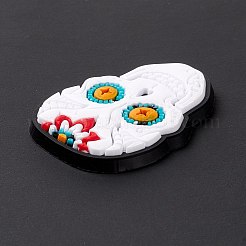 ハロウィーンのテーマ pvc カボション  スカル  ホワイト  32x24x3.5mm&nbsp;FIND-E017-15