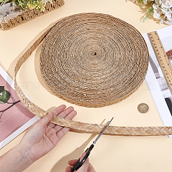 手作りの織物工芸品の葉のリボン  家の装飾のための  淡い茶色  3/4インチ（20mm）  約54.68ヤード（50m）/セット&nbsp;DIY-NB0015-67A