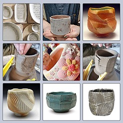 ワイヤークレイカッター1個  プラスチック製のハンドル付き  1ロール鉄粘土カッターワイヤー  陶器の彫り用粘土作り  プラチナ  185x155x18mm&nbsp;TOOL-PH0001-44