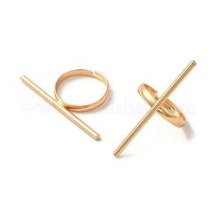 女性用ポール合金調節リングセット  ゴールドカラー  usサイズ7 1/4(17.5mm)  2個/セット&nbsp;RJEW-G326-01G