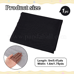 ポリエステルメッシュ生地  服装アクセサリー  ブラック  1600mm  約5m / pc&nbsp;DIY-WH0740-17A
