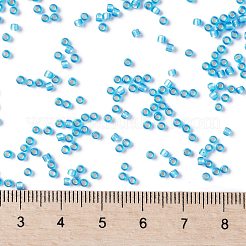 トーホー 11/0ラウンドビーズ  日本製シードビーズ  （23bf）シルバーの裏地付きフロストダークアクアマリン  2.2mm  穴：0.8mm  約50000個/ポンド&nbsp;SEED-TR11-0023BF