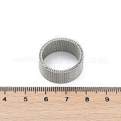 201 ステンレススチール指輪  ユニセックスイオンプレーティング（IP）用ワイドバンドリング  ミックスカラー  10mm  usサイズ8 1/2(18.5mm)&nbsp;RJEW-H242-01A