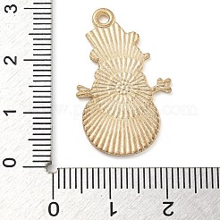 クリスマステーマ合金エナメルペンダント  ライトゴールド  鉛フリー＆カドミウムフリー  雪だるま  28x17x1.3mm  穴：1.8mm&nbsp;X-ENAM-Z019-01K