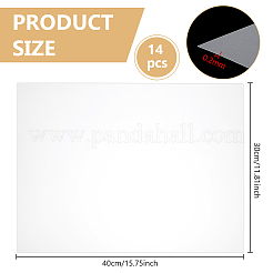 長方形PPプラスチックシート14枚  透明  400x300x0.2mm&nbsp;DIY-BC0017-70B