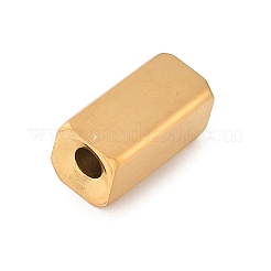 304ステンレスチューブビーズ  長方形  ゴールドカラー  16x8x8mm  穴：3.5mm&nbsp;LS-STAS-D139-01B-G