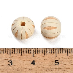 シマウッドビーズ  ラウンド  ベージュ  10mm  穴：3mm&nbsp;WD-CBA7A54-02I
