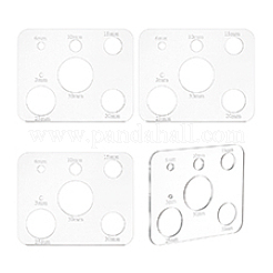アクリルクラフト人形の目のテンプレート  人形作り用  長方形  透明  100x80x3mm  内径：3~30mm&nbsp;DIY-WH0580-39H