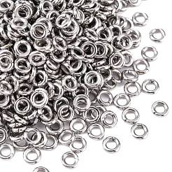 変色しにくい304ステンレススチール製オープン丸カン  ラウンド  ステンレス鋼色  18ゲージ  4x1mm  内径：2mm  約168個/10g&nbsp;X-STAS-Q186-02-4x1mm