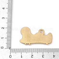 304ステンレスペンダント  サッカーとシューズのチャーム  18KGP本金メッキ  18x30.5x3mm  穴：2.5mm&nbsp;STAS-D366-04A-G
