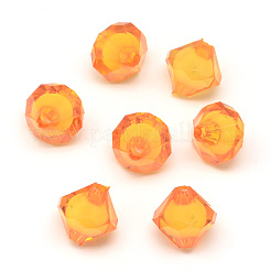 多面カット透明双円錐形のアクリルビーズ  二層ビーズ  ミックスカラー  8~9x7~8mm  穴：2.5mm  約2300個/500g&nbsp;TACR-Q011-8mm-M