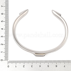 変色しない304ステンレススチール製オープンカフバングル（女性用）  ステンレス鋼色  内径：2-1/2インチ（6.2cm）  8.5mm&nbsp;BJEW-U001-03P