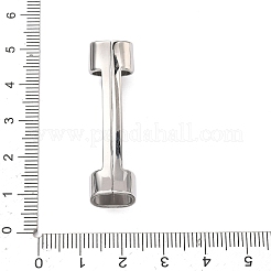 304ステンレスチューブビーズ  中空カーブチューブ  ステンレス鋼色  43.5x11.5x7mm  穴：9x5mm&nbsp;STAS-A138-03P