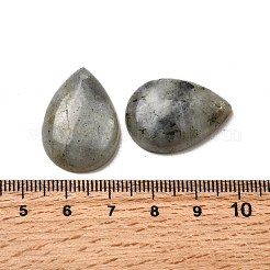 天然石ラブラドライトペンダント  ティアドロップチャーム  25~26x18x6~7mm  穴：1.6mm&nbsp;G-F760-01B-06-02