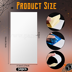 PCプラスチックレンズ  長方形  銀  160x83x0.3mm&nbsp;DIY-WH0816-201