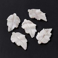 天然石クレイジーアゲートペンダント  葉のチャーム  41.5x25~26x5mm  穴：0.8mm&nbsp;G-I336-01-26