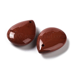 天然石レッドジャスパーペンダント  ティアドロップチャーム  22.5~25x17~18x7mm  穴：1.6mm&nbsp;G-B013-06K-01