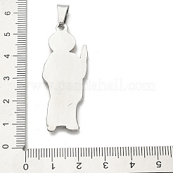 304ステンレスペンダント  セントジュードチャーム  ゴールデン·ステンレス鋼色  48x18.5x3mm  穴：9x4.5mm&nbsp;STAS-Q343-05D-GP