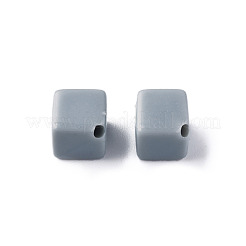 不透明なアクリルビーズ  キューブ  アクア  13x14.5x14.5mm  穴：2mm  約530個/500g&nbsp;MACR-S373-135-A04