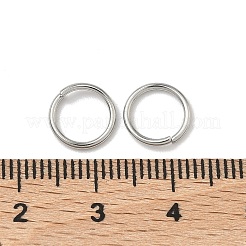 変色しにくい304ステンレススチール製オープン丸カン  ラウンド  ステンレス鋼色  9x1mm  18ゲージ  内径：7mm&nbsp;STAS-E067-07-9mm