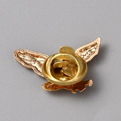 合金のブローチ  バックパックの服に付けるワシのラペルピン  ライトゴールド  18.5x22mm&nbsp;JEWB-WH0030-103KCG