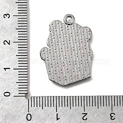 合金エナメルチャーム  プラチナ  クリスマスシリーズ  パンダ  ギフト用の箱  25x19x1mm  穴：1.6mm&nbsp;FIND-Z094-02P-06