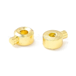 真鍮製つぶし玉カシメ玉  長持ちメッキ  コラム  18KGP本金メッキ  0.4x0.3x0.2cm  穴：1mm&nbsp;KK-E280-01G