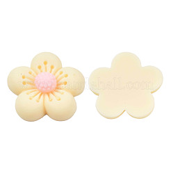 オペーク樹脂カボション  花  ミックスカラー  21x22x6.5mm&nbsp;CRES-N022-135