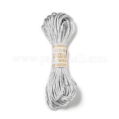 ポリエステル刺繍糸  クロスステッチの糸  ライトグレー  2mm  10 M /バンドル&nbsp;OCOR-C005-B10-1