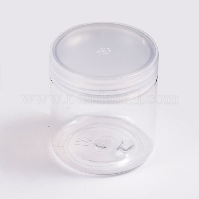 プラスチックビーズコンテナ  コラム  透明  5.5x5cm  容量：70ml（2.37液量オンス）&nbsp;CON-X0001-1