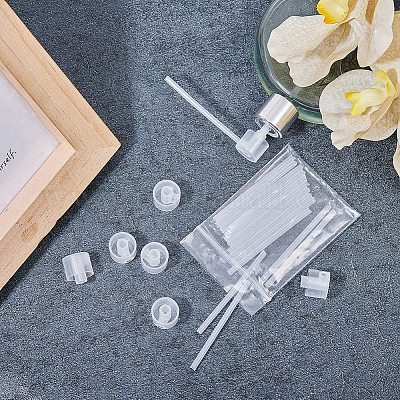 プラスチックポンプ  透明  58mm  チューブ：49.5x2.5mm  ヘッド：13x12.5mm  20 個/バオックス&nbsp;TOOL-PH0016-84-WH-1