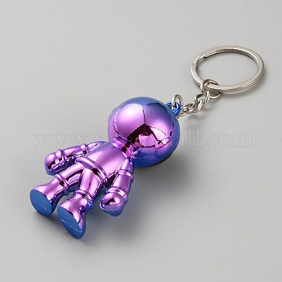 プラスチックキーホルダー  宇宙人  ブルー  10.5cm&nbsp;KEYC-WH0029-97D-1