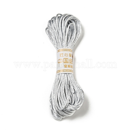 ポリエステル刺繍糸  クロスステッチの糸  ライトグレー  2mm  10 M /バンドル&nbsp;OCOR-C005-B10-1